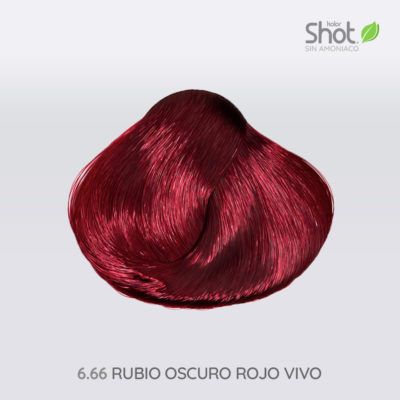 Tinte sin amoníaco Rubio oscuro rojo vivo - 6.66
